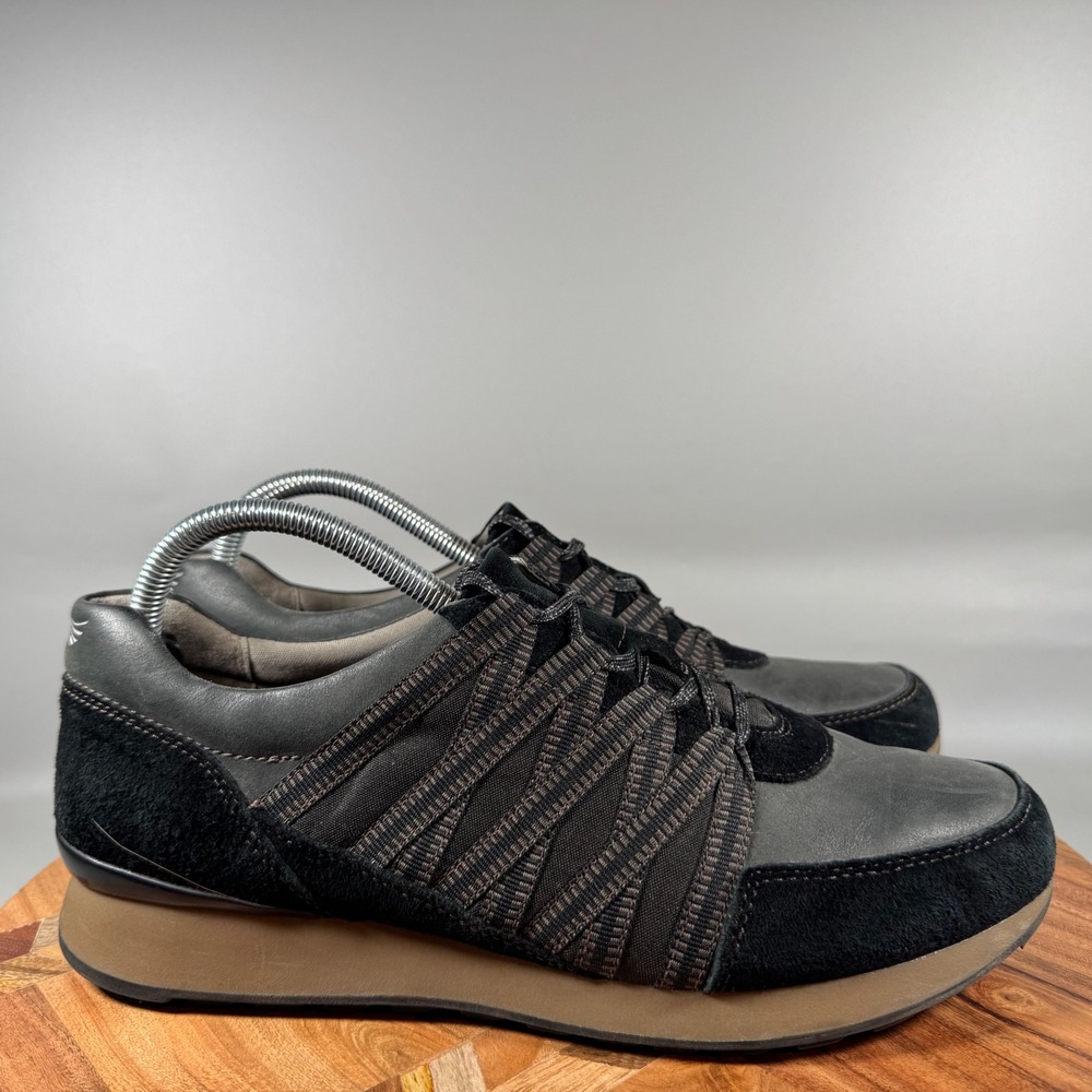 Dansko Gabi Size 41 10.5-11 Black‎ Leather Suede Lace Up Sneakers Women